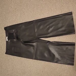 Black leather pants size 12